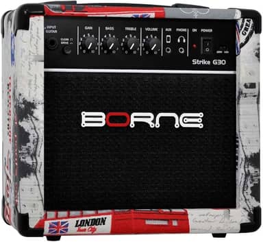 Amplificador Cubo Para Guitarra Borne Strike G30 London 15W Bivolt Automático
