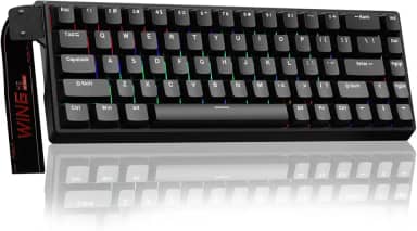 AULA Teclado mecânico para jogos WIN68 HE 60%, interruptor magnético de efeito Hall, modo de acionamento rápido, taxa de sondagem de 8000 Hz, retroiluminação RGB, teclado preto com fio para laptop/PC