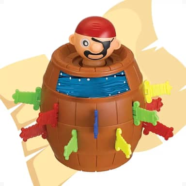 Jogo Infantil Barril Pula Pirata com Espadas Coloridas – Brinquedo Divertido e Educativo para Crianças