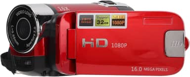 Câmera de Vídeo Filmadora Full HD 4K 48MP Gravador de Câmera Rotação de 270 ° Tela Colorida de 2,7 Polegadas Com Zoom 16X Filmadoras Digitais Dispositivo de Gravação (Vermelho)