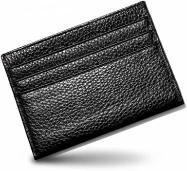 Porta-Cartões Slim Unissex – Carteira Minimalista em Couro Sintético, Compacta, Leve e Segura para Cartões, CNH e Dinheiro.