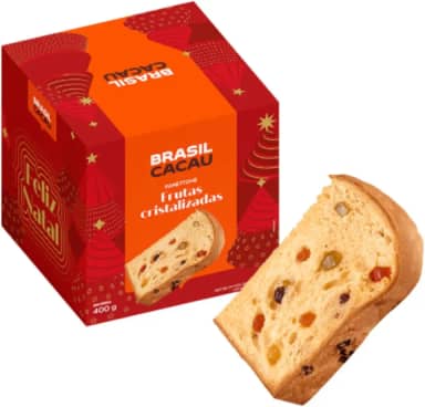 Panetone Frutas Cristalizadas 400g Brasil Cacau