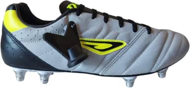 Chuteira Futebol Campo Com Travas De Alumínio Diavolo Premium Cor:Cinza;Gênero:Unissex;Tamanho:39