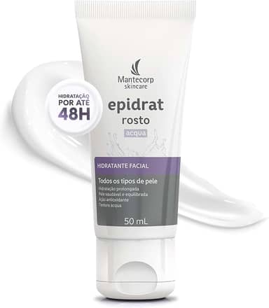 Hidratante Facial Epidrat Acqua - 50ml - Textura Leve e Rápida Absorção - Mantecorp