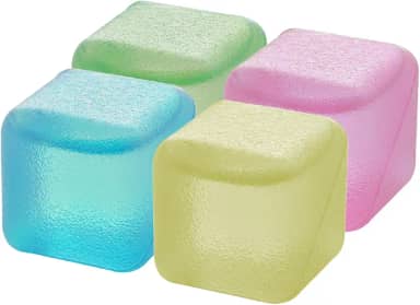 LYOR - Conjunto 12 Cubos de Gelo Reutilizável de Plástico Colorido 2,5cm