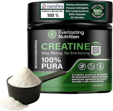 Creatina Monohidratada Everlasting Nutrition 300g - Suplemento para Aumento de Força e Performance em Treinos