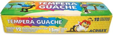 Tempera Guache 15ml 12 Cores, Acrilex, 020120000, Multicor