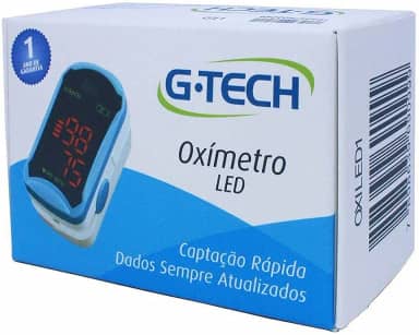 Aparelho Oximetro Medidor De Saturação De Oxigênio G-tech Completo Com Estojo E Capa de Proteção