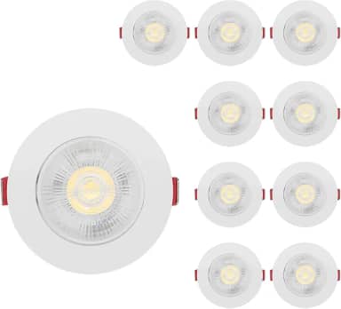Kit 10 Spot Led Smd 7w Dicróica Direcionável Redondo (Branco Frio)