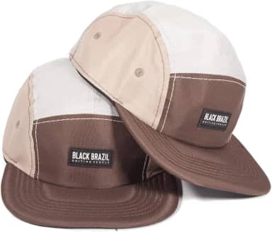 boné masculino five panel modelo black brazil branco bege marrom