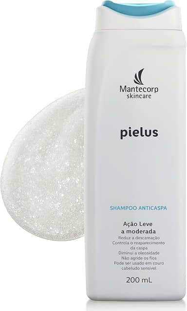 Shampoo Anticaspa Pielus Di - 200ml - Limpeza e Auxílio no Controle da Caspa - Sensação Refrescante e Conforto para o Couro Cabeludo - Mantecorp