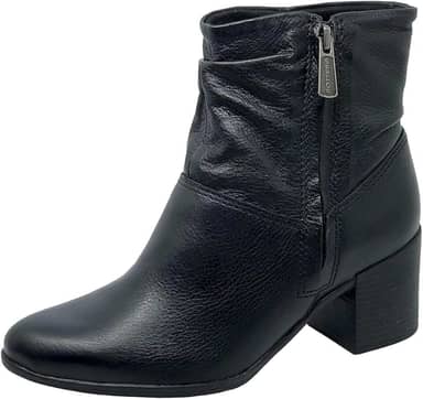 Bota feminina Bottero em couro Burnish Preto