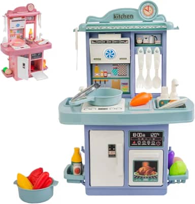 Cozinha Infantil De Brinquedo Completa Sai Água e Som Com Acessórios Faz de conta