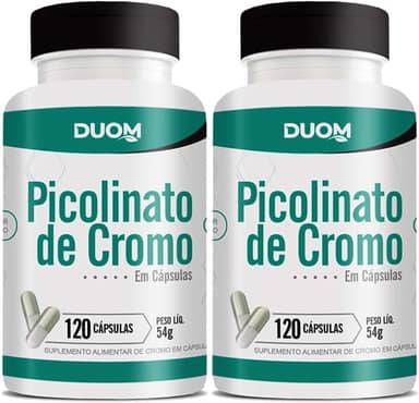 Picolinato de Cromo 120cps (1 ao dia) Duom | Kit 2 Frascos