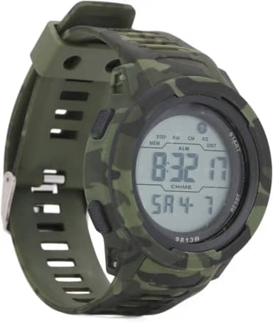 Relógio Esportivo Digital Masculino, Relógio de Camuflagem Com Cronômetro LED que Brilha No Escuro para Homens Com Pulseira de Borracha à Prova D'água, Adequado para Natação,