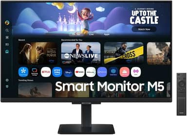 Smart Monitor Samsung M5 27", FHD, Plataforma Tizen™, USB, HDMI, Bluetooth, Preto, 2025