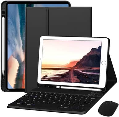 Capa Para iPad 10ª Geração /10.9in 2022 Com Teclado e mouse (Preto, Teclado comum)