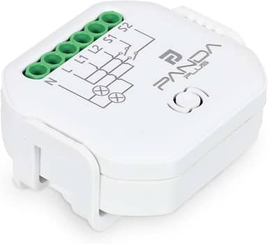 Interruptor Inteligente Mini Módulo Relé Wifi 2 Canais 10A Alexa Google App Tuya SmartLife Bivolt 2300W Automação Com Suporte Fixador Panda Plus - Branco 2 Canais