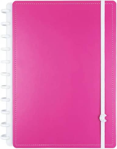 Caderno Inteligente, Grande, 215 X 280 mm, Super Pink, 80 folhas, Caderno Inteligente