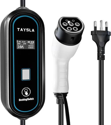 Phantom Portátil Carregador Carro Eletrico EV 3,5KW 8A 10A 13A 16A Tipo 2 3.5M Cabo De Com Tela LED WallBox Plug BR Para Carro BYD Nissan Volvo Acessorios Veiculos