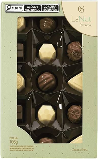 Caixa de Bombons LaNut Mini Show Pistache, 108g