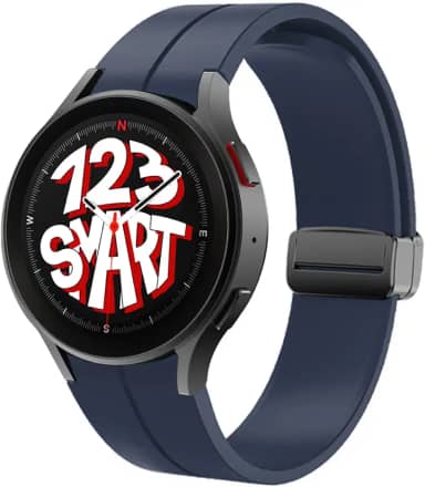 Pulseira de Silicone Magnética Marca 123smart Pulseira de Nylon Ridge Exclusiva com Presilha alpina marca 123smart compatível com Galaxy Watch 4 Watch 5 Watch 6 Watch 7 40mm 42mm 43mm 44mm 45mm 46mm 47mm