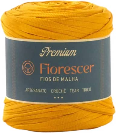 Fio de Malha Premium Fiorescer - 140mts 28mm Croche (Mostarda)