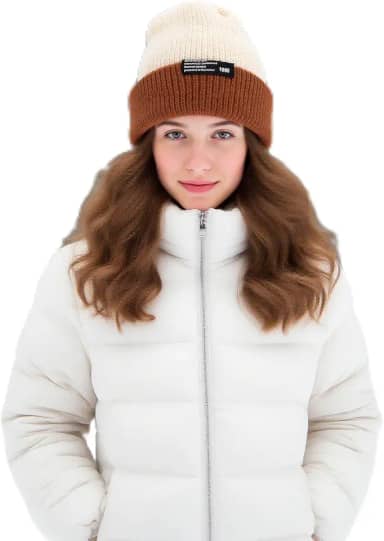 Gorro de malha de inverno, gorro de nylon acrílico com punho quente para homens e mulheres, chapéu térmico para clima frio ao ar livre para uso diário em viagens