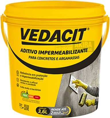 Aditivo Impermeabilizante para Concreto, Branco, 3.6 L, Vedacit