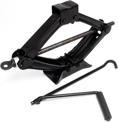 Macaco Sanfona Automotivo Universal Aço Reforçado Portátil com Manivela Manual Suporte Elevação Veicular Preto Antiferrugem Compacto para Carro SUV Sedan Hatch