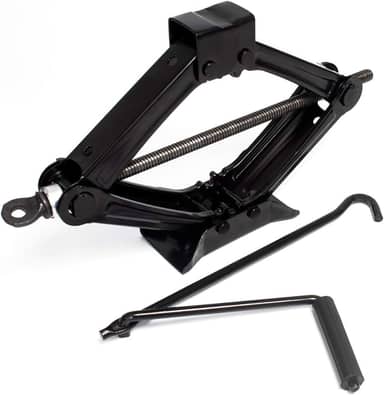 Macaco Sanfona Automotivo Universal Aço Reforçado Portátil com Manivela Manual Suporte Elevação Veicular Preto Antiferrugem Compacto para Carro SUV Sedan Hatch