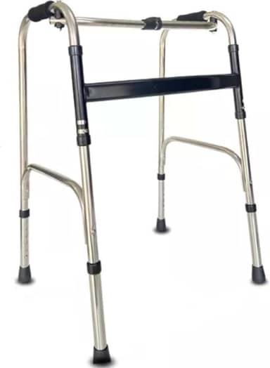 ANDADOR 2 BARRAS IDOSO ADULTO DOBRAVEL ARTICULADO FIXO REGULAVEL 120Kg SUPERMEDY