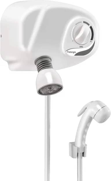Ducha Com Pressurizador Potenza 4 Temperaturas Cardal Branco Pequeno