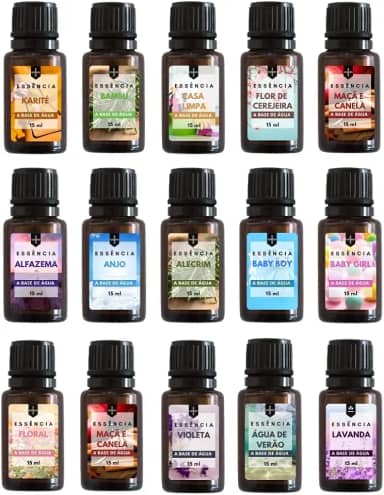 10 Essências Premium Para Umidificador, Difusor, Sabonetes, Cheirinho de Carro | Alta Fixação 15ml
