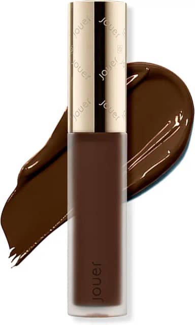 Jouer Corretivo líquido essencial de alta cobertura | Masculino e Feminino | Acabamento fosco macio | 25 tons | Ingredientes saudáveis | Sem parabenos, glúten e crueldade | Vegano