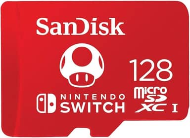 Cartão Micro SD Nintendo Switch, SanDisk, 128GB, SDSQXAO-128G-GNCZN