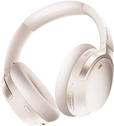 Basike Fone de Ouvido Bluetooth com Cancelamento de Ruído ANC, Áudio Hi-Fi, Bateria de Longa Duração 60h, Conforto Premium, Design Dobrável e Modo Transparente (Branco)