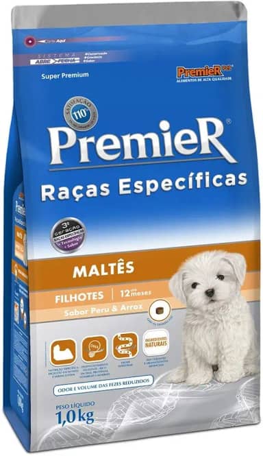 Premier Pet Ração Premier Raças Específicas Maltês Para Cães Filhotes - 1Kg