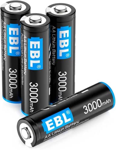 MPOWER - Pilhas Lítio AA 3000mAh 1.5V – Pilhas Não Recarregáveis de Longa Duração para Dispositivos Eletrônicos – Pack com 4 Unidades de Alta Performance