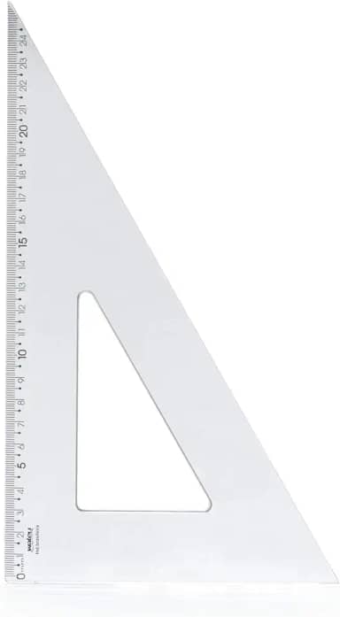 Esquadro Escaleno 60° de 26cm, Waleu, New Line