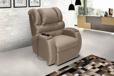 Poltrona do Papai Imperial Reclinável Motorizada - Suede Areia