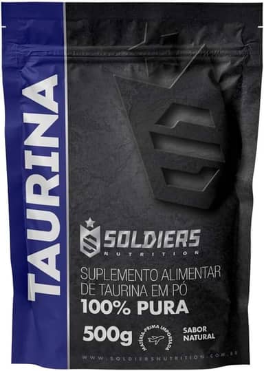 L-Taurina 500g - 100% Pura Importada - Soldiers Nutrition