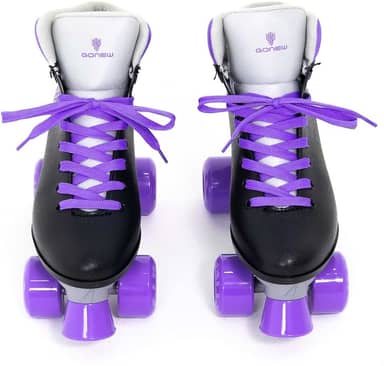 Bel - Patins Quad Retrô Basic Preto & Roxo