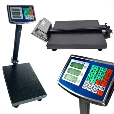 Balança Digital 200kg 30x40cm Display Vermelho - Alta Precisão, Resistente à Água, Ideal para Comércio e Indústria (Uso Interno e Externo)