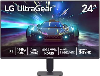 Monitor LG UltraGear™ 24G411A-B 24",FHD, 144Hz, 1ms (MBR), NVIDIA G-SYNC, AMD FreeSync, HDR10