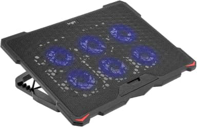 Bright Cooler para Notebook 6 Fans (6 Ventoinhas) LED e USB Hub Preto Bright, 1500 RPM, Ruído 20dBA