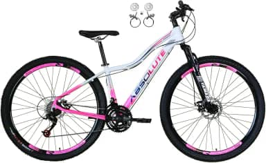 Bicicleta Aro 29 Absolute Hera Feminina Alumínio 21v Freio a Disco Hidráulico Garfo Suspensão - Bicolor