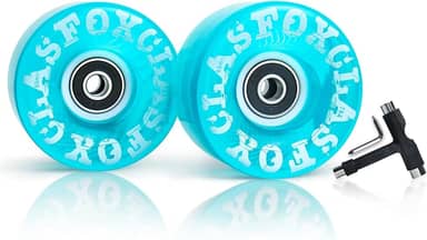 78A Rodas de Skate Quad Roller 65 x 35 mm para ambientes internos ou externos com rolamentos ABEC-9, 8 peças (azul)