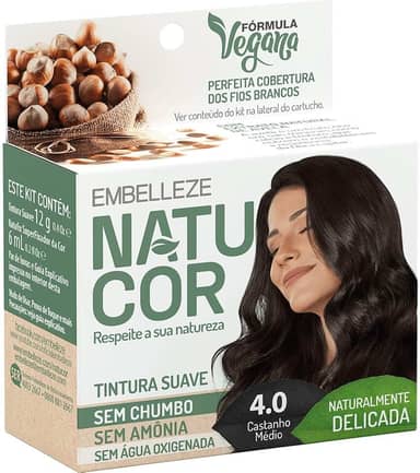 natucor Tinta De Cabelo Natucor Individual Avelã Castanho Médio 4.0 Naturalmente Delicada