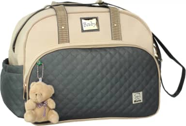 Bolsa Grande Maternidade Enxoval Menino Menina Bebe + Ursinho - Linha Elegance